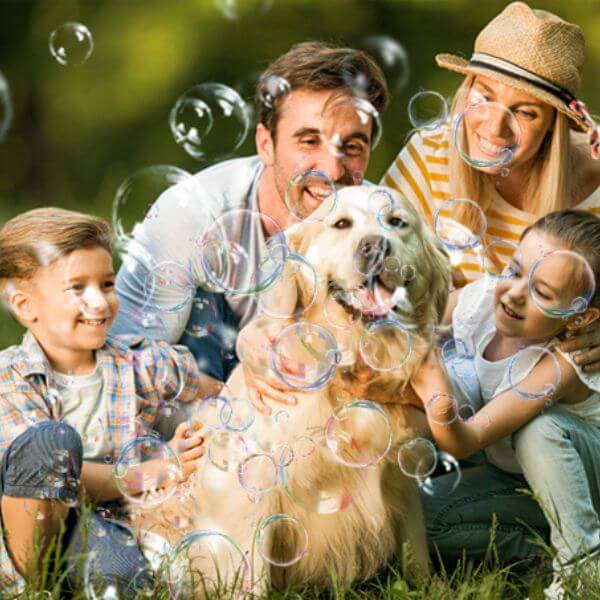 Buborékfújás családdal